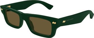 Bottega Veneta BV1351S 005 Mens Sunglasses Green Size 50