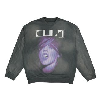 Cult of Individuality Cults Crew Novelty Sweatshirt in Vintage Charcoal