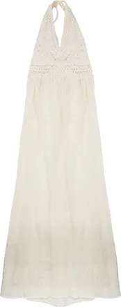 120% Lino Halter Neck Bodice Crochet Dress
