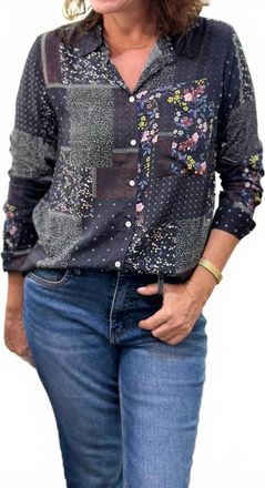 Dylan Womens Boyfriend Shirt In Black