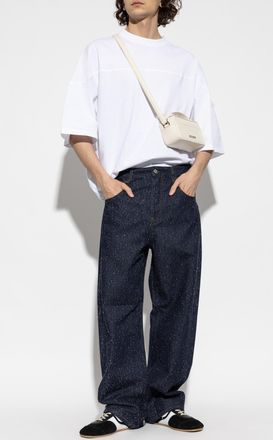 Jacquemus Jeans With vintage Effect, Mens, Navy Blue