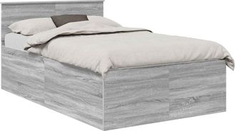vidaXL Estructura De Cama Sonoma Gris 120 X 190 Cm Vidaxl