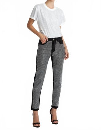 Odi Et Amo Cotton Rhinestone T Shirt In White
