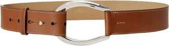 Ralph Lauren Stirrup-Buckle Leather Belt - female - Ralph Lauren - Belts - Brown - S - Accessories