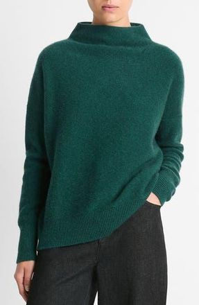 Vince Boiled Cashmere Funnel Neck Pullover in H Jade Lake at Nordstrom Rack, Size Xx-Small