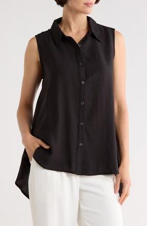 Patrizia Luca A-Line Sleeveless Top in Black at Nordstrom Rack, Size X-Large