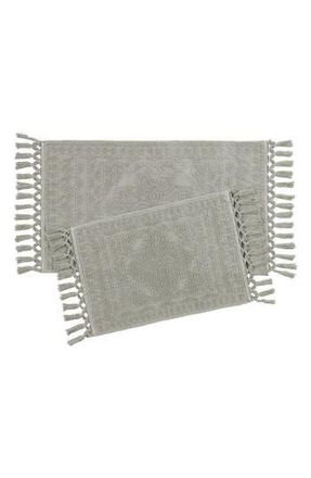 French Connection Nellore Fringe 2-Piece Bath Rug in Medium Gray at Nordstrom Rack