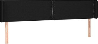 vidaXL Cabecero Con Led De Tela Negro 163x16x78/88 Cm Vidaxl