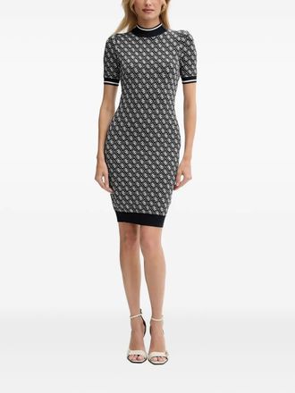 Guess Co patterned short-sleeve mini dress - Black