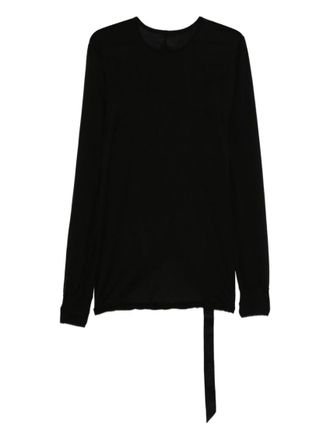 Rick Owens Black Solid Round Neck T-Shirt
