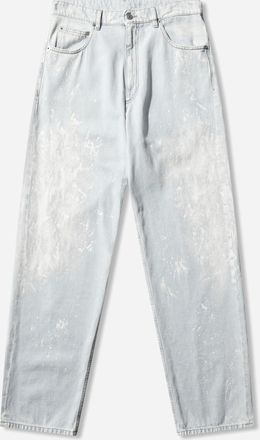Maison Margiela Men s Painted Straight Leg Jeans Medium Blue
