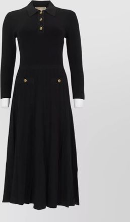 Michael Kors stretch knit polo midi dress
