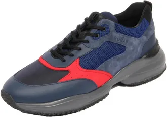 Hogan Interaction Allacciato Hxm 5450Dh 10Qel 718V - Heren - Sneakers - Blauw - 41 EU - Leer - Schoenen