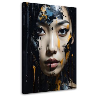 Feeby Cuadro Sobre Lienzo, Retrato De Una Mujer Abstracci&oacute;n Moderna Imitaci&oacute;n De Pintura, 80x120