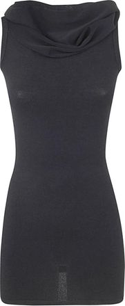 Wardrobe.NYC Off Shoulder Jurkje Mini - Dames - Korte kleedjes - Zwart - S - Polyester - Kleedjes