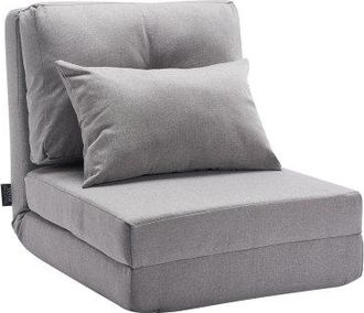 OEM Sill&oacute;n De Piso Convertible Abatible Con 5 Posiciones, Sof&aacute; Cama Plegable Tapizado Con Respaldo Ajustable, Marco De Metal Y Almohada, Sof&aacute; Cama Plegabl