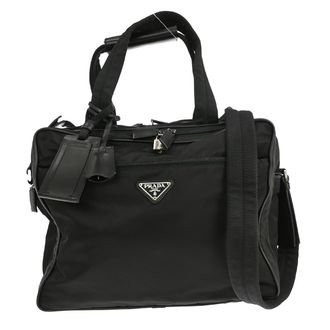 Prada Vintage Handbag Tessuto Black Nylon Handbag (Pre-Owned)
