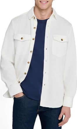 ConStruct Slim Fit Solid Shirt Jacket in White at Nordstrom, Size Xx-Large