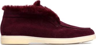 Santoni Stijlvolle Enkellaarzen voor Vrouwen - Dames - Enkellaarsjes - Rood - 35 EU - Schoenen