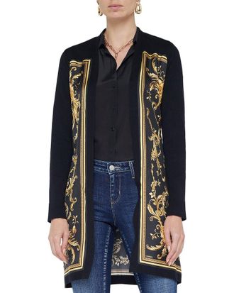 L'agence Lagence Beverly Silk-Blend Panel Cardi