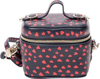 Dior Navy & Red Heart Printed Leather Micro Lady Dior Vanity Case, Never Carried (Authentic Pre-Loved)