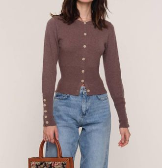 Heartloom Seurat Cardigan In Taupe