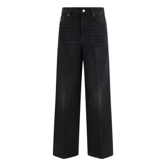 Toteme Wide Jeans - Dames - Jeans - Zwart - Maat: W29 Katoen