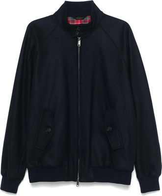 Baracuta Black G9 Melton Classic Tartan Bomber Jacket
