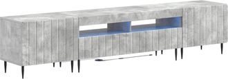 vidaXL Cabinet De Tv Led De 5 Piezas Gris Hormig&oacute;n Vidaxl