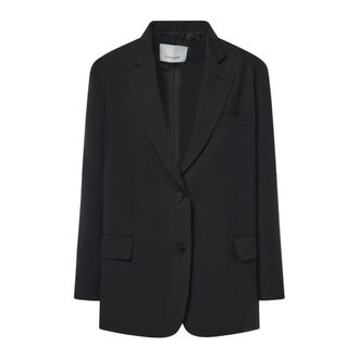 Frankie Shop Bea Oversized Blazer - Dames - Jassen - Zwart - Maat: S Satijn