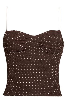 Reformation Danika Button-Up Camisole in Pin Dot at Nordstrom, Size 12