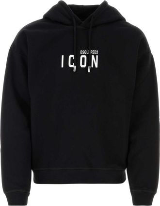 Dsquared2 Black Logo Print Hoodie