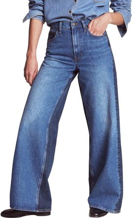 Boden High Rise Hotch Potch Wide Leg Jean