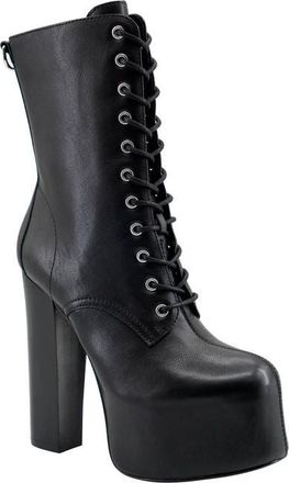 Zigi Soho Adara Lace-Up Platform Boot in Black at Nordstrom, Size 10
