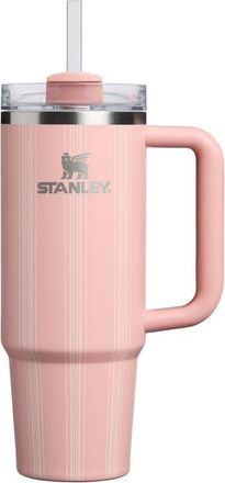 Stanley The Quencher H2.O Flowstate 30-Ounce Tumbler in Peach Rose Picnic Stripe at Nordstrom