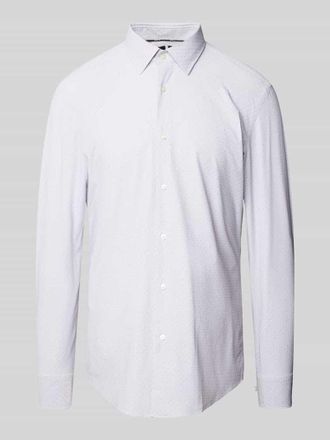 HUGO BOSS Slim Fit Business-Hemd mit Kentkragen Modell Hank in Anthrazit, Gr&ouml;&szlig;e 41