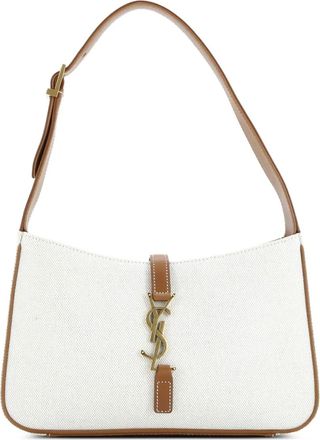 Saint Laurent Le 5 a 7 Canvas Small hobo bag - Beige