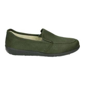 Rohde Schoenen, Dames, Groen, 42 EU, Groene Gesloten Pantoffel met Bontvoering