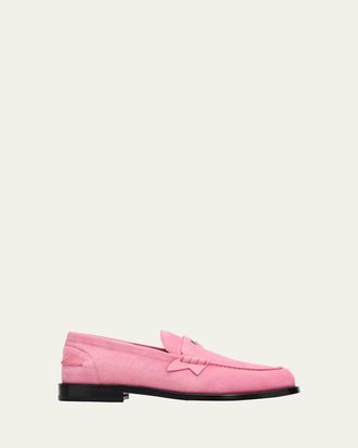Christian Louboutin Mens Plato Suede Loafers