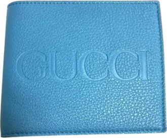 Gucci Pre-owned Wallets, male, Blue, Size: ONE SIZE Pre-owned Leather wallets