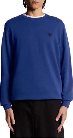 Lyle & Scott Ronde Hals Lange Mouw Katoenen Sweatshirt - Heren - Sweatshirts - Blauw - XL - Katoen - Hoodies & sweatvesten