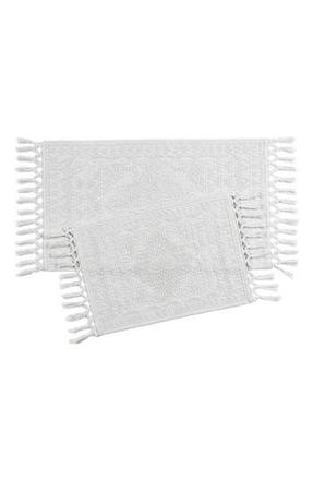 French Connection Nellore Fringe 2-Piece Bath Rug in White at Nordstrom Rack