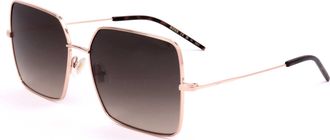 HUGO BOSS Womens 57 mm Gold Sunglasses