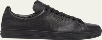 Tom Ford Mens Warwick Leather Sneakers