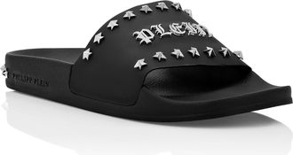 Philipp Plein Platte Sandalen Gothic Plein