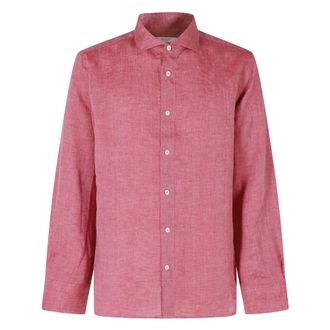 Seventy Heren, Overhemden, Rood, Maat: XL Linnen