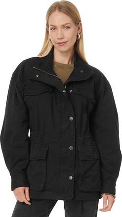 Free People Arya Utility Jacket Womens Vest Black : SM (Womens 4-6), Cotton