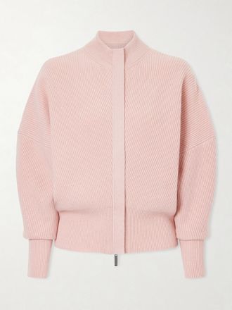 SA SU PHI Cardigan In Cashmere A Coste - Rosa