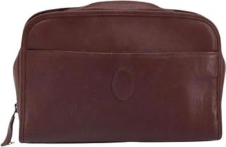 Cartier Pre-owned Clutches, female, Red, Size: ONE SIZE Pre-owned Leather Clutch