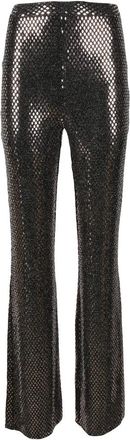 Nineminutes Bronze Metallic Trousers with Textured Finish